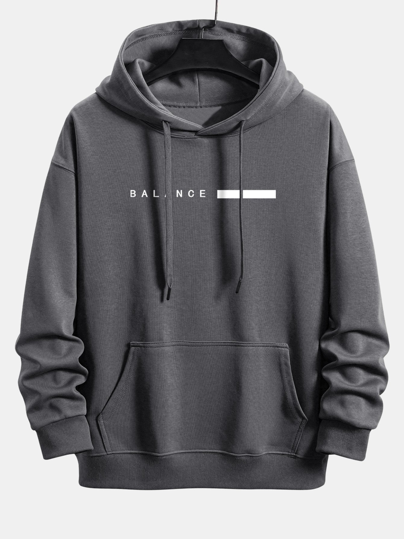 ALVARDE Balance Stripe Print Relax Fit Hoodie
