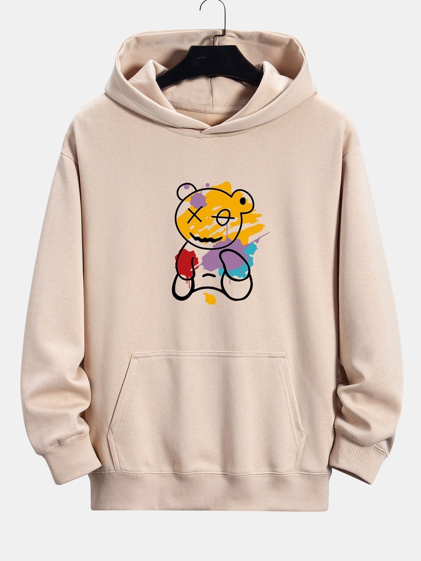 ALVARDE Graffiti Bear Hoodie