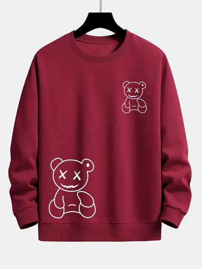 ALVARDE Bear Print Sweatshirt
