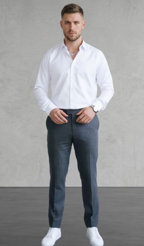 Slim Fit Beyaz Gömlek