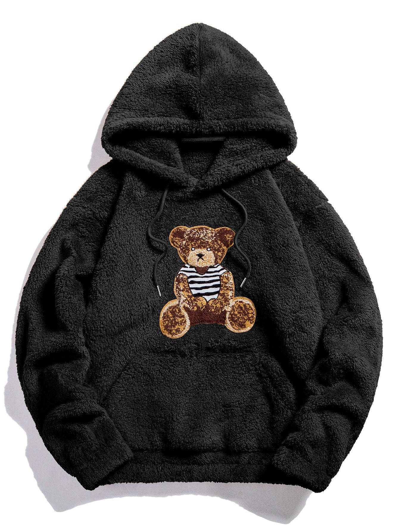 ALVARDE Bear Embroidered Hoodie