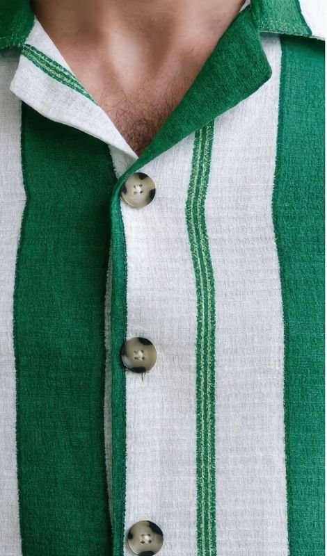 Hakim Yaka Turuncu Keten Gömlek