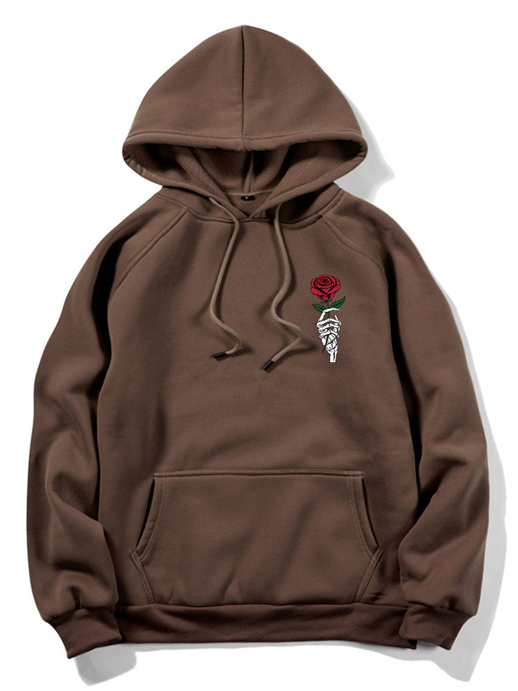 ALVARDE Rose Skull Hoodie