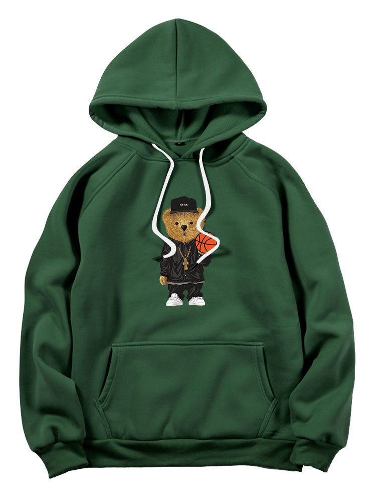 ALVARDE Basketball Bear Hoodie
