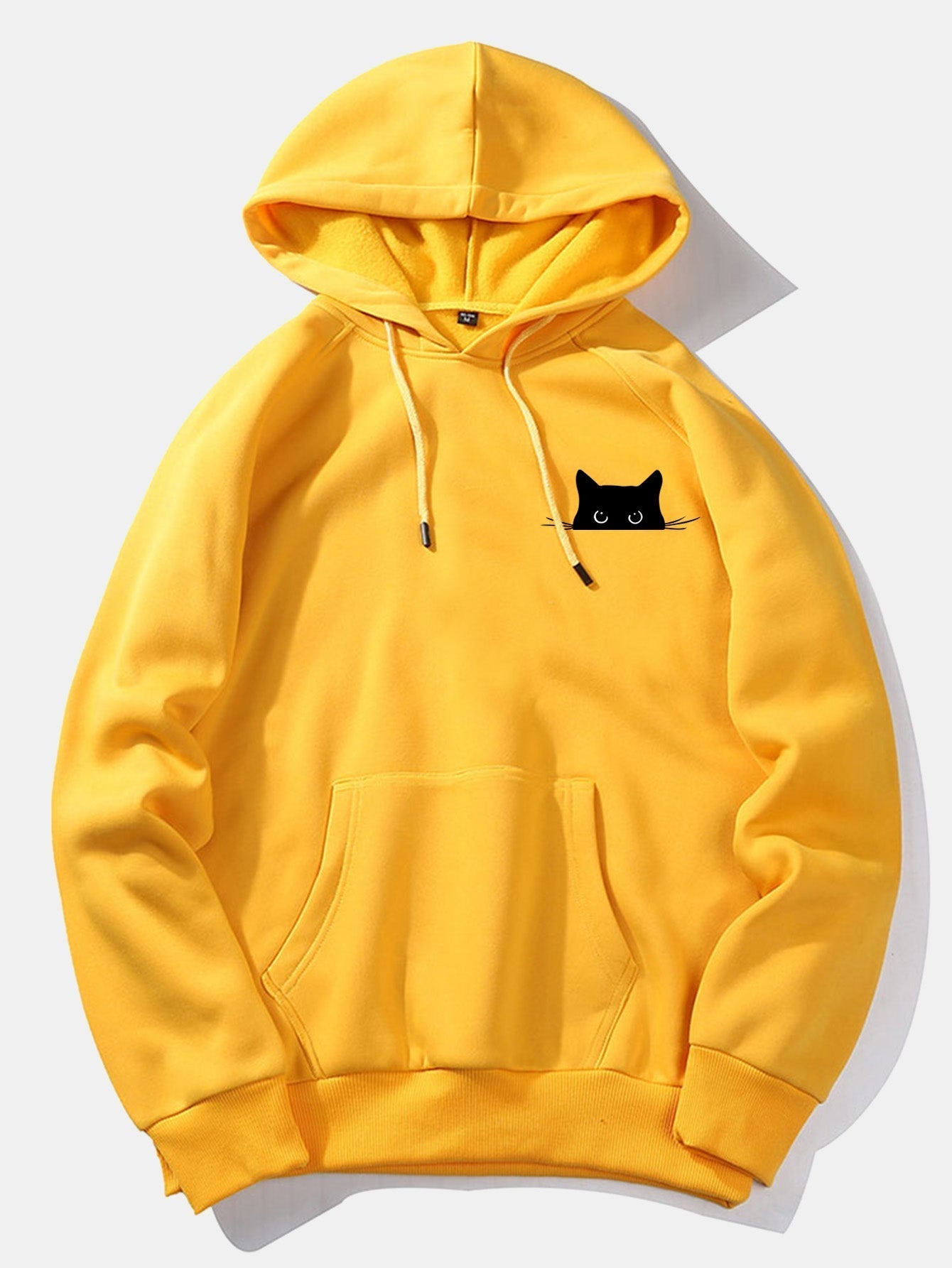 ALVARDE Black Cat Printed Hoodie