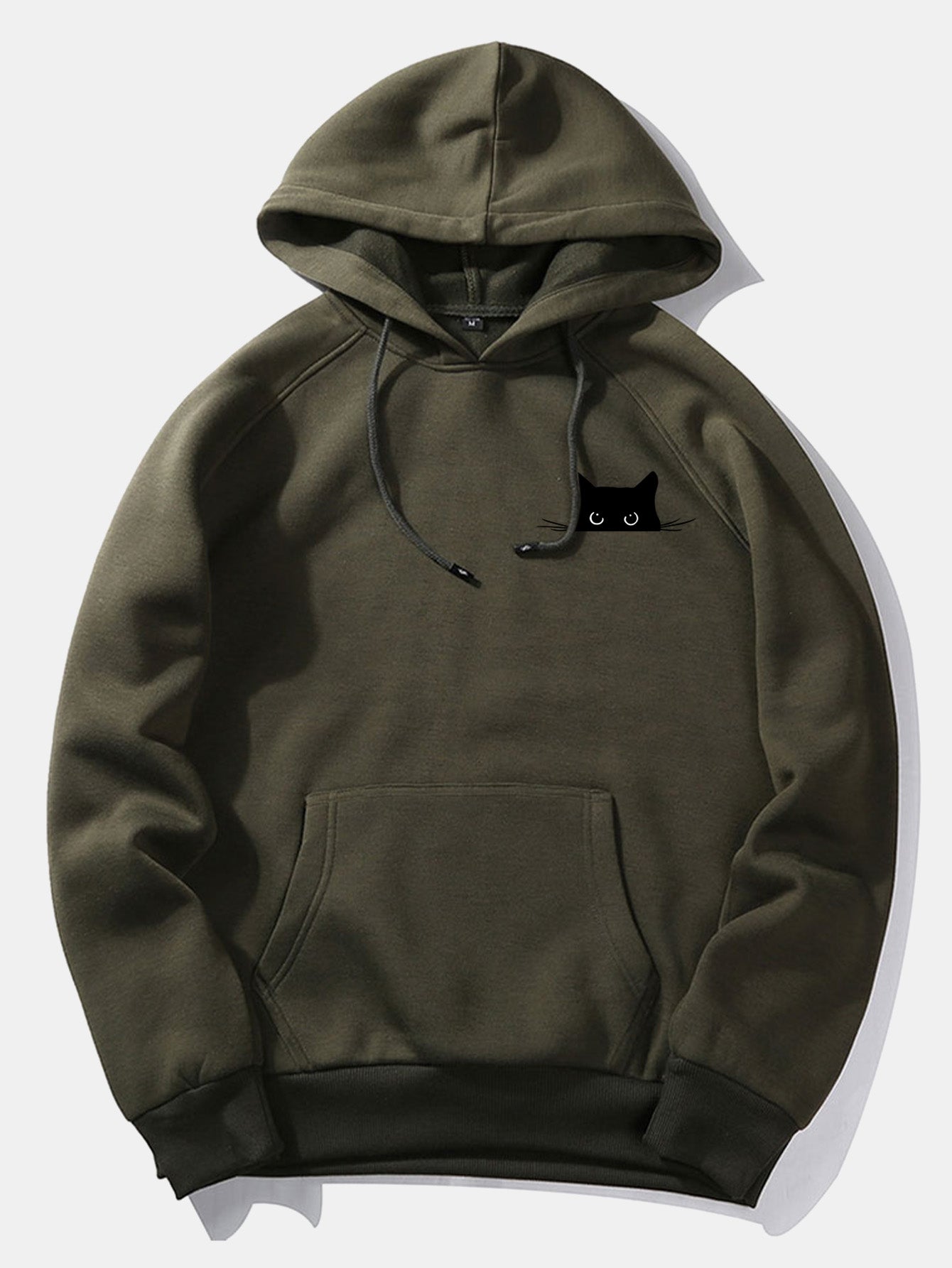 ALVARDE Black Cat Printed Hoodie