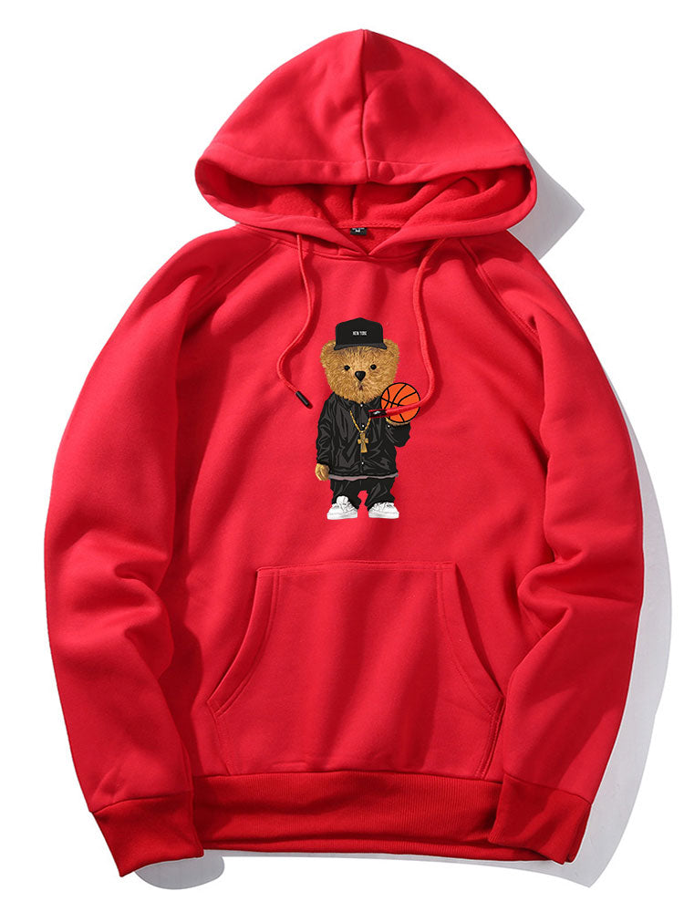 ALVARDE Basketball Bear Hoodie