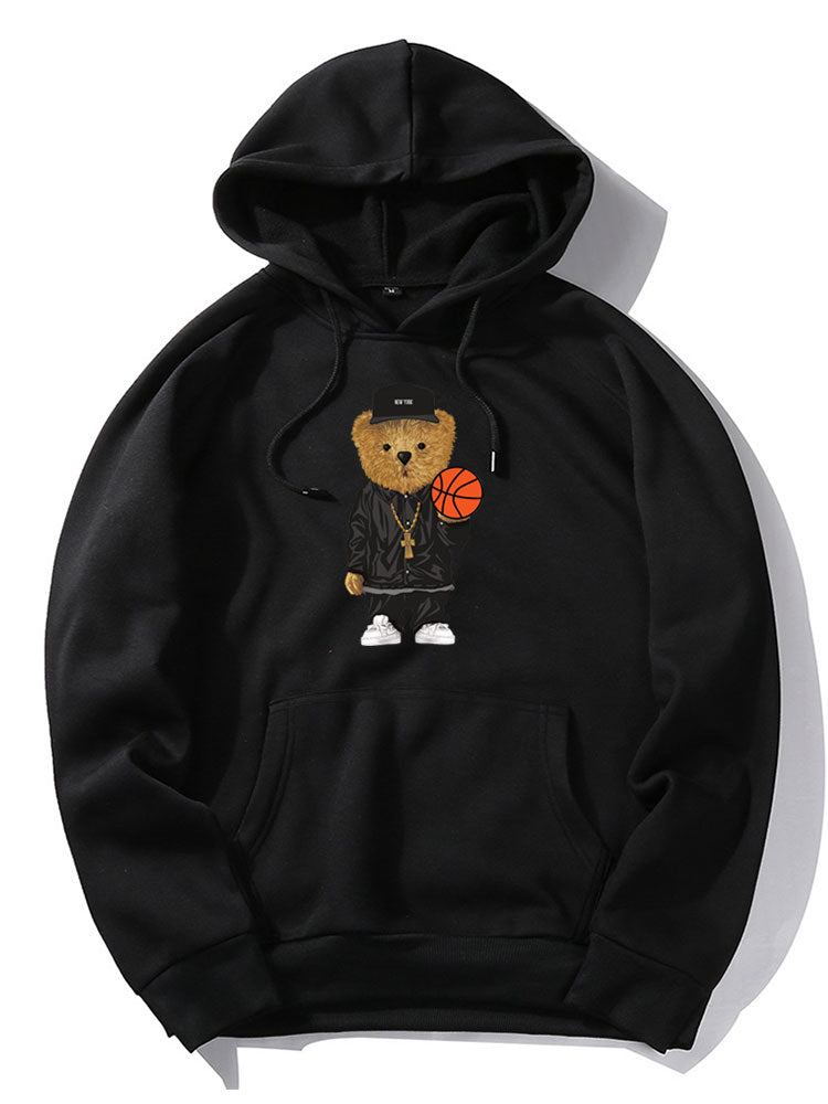 ALVARDE Basketball Bear Hoodie