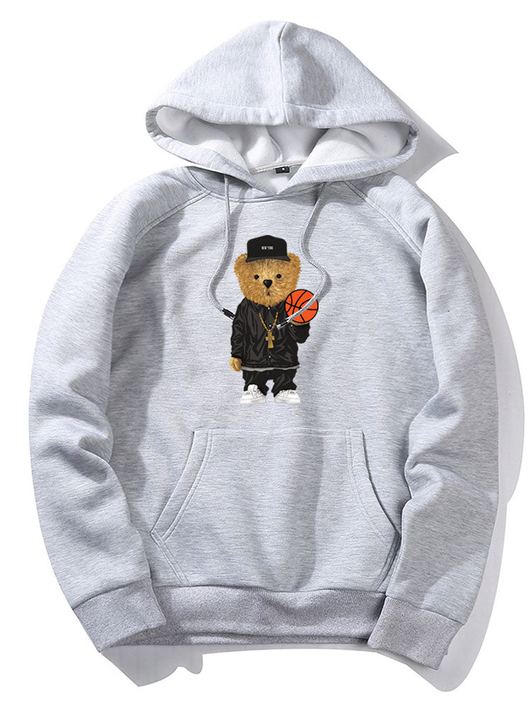 ALVARDE Basketball Bear Hoodie