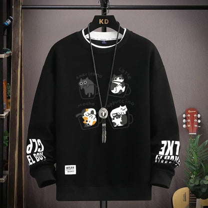 ALVARDE Kahve Desenli Sweatshirt