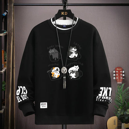ALVARDE Kahve Desenli Sweatshirt