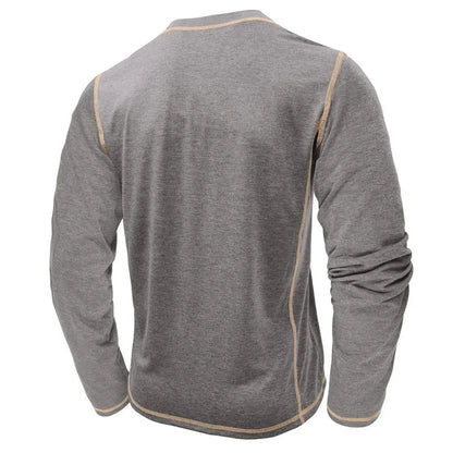 ALVARDE Henley Neck Uzun Kollu T-shirt