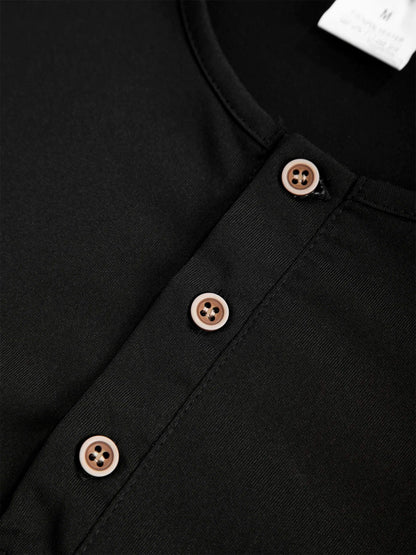 ALVARDE Uzun Kollu Henley T-shirt