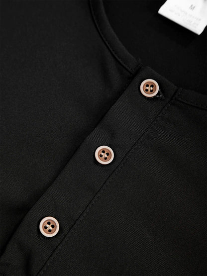 ALVARDE Uzun Kollu Henley T-shirt