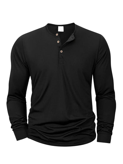 ALVARDE Uzun Kollu Henley T-shirt