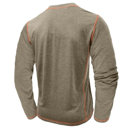 ALVARDE Henley Neck Uzun Kollu T-shirt