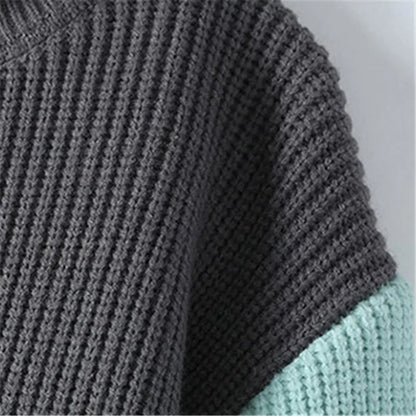 ALVARDE Patchwork Balıkçı Yaka Kazak