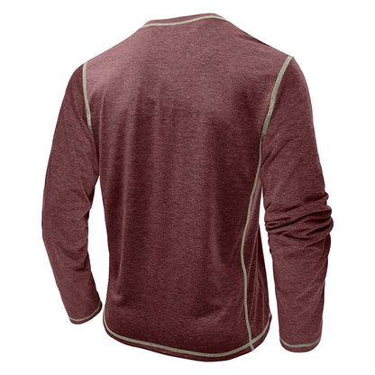 ALVARDE Henley Neck Uzun Kollu T-shirt