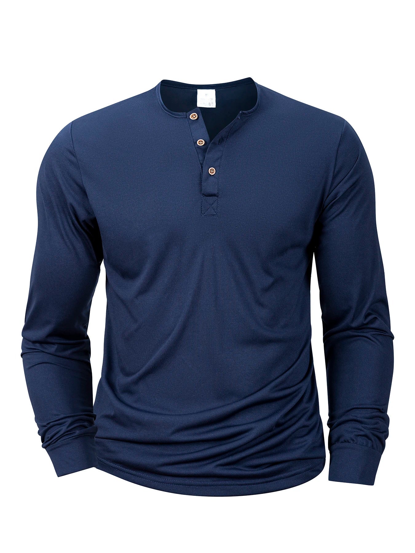 ALVARDE Uzun Kollu Henley T-shirt