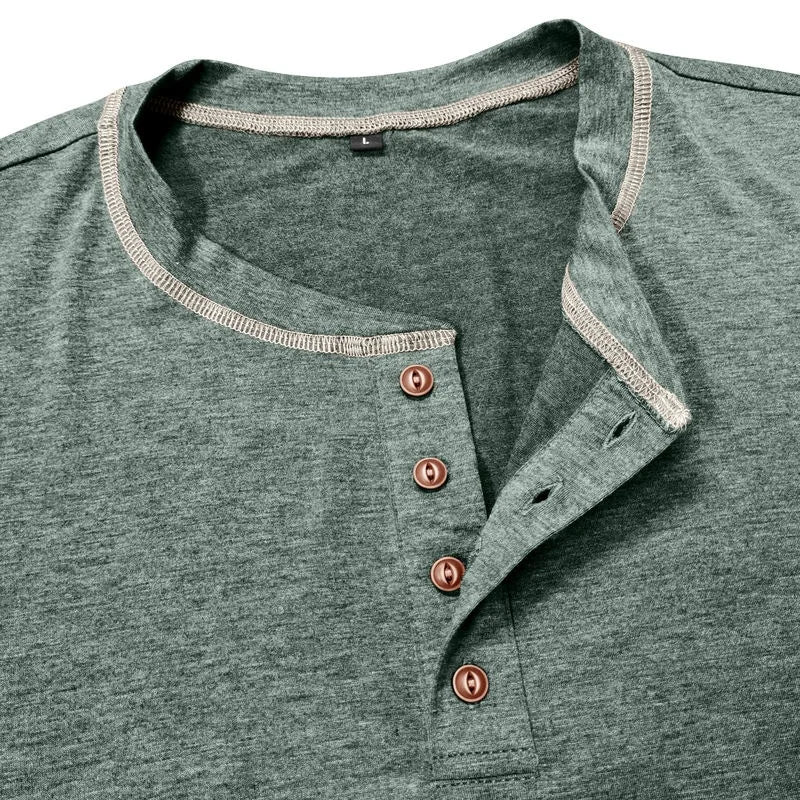 ALVARDE Henley Neck Uzun Kollu T-shirt
