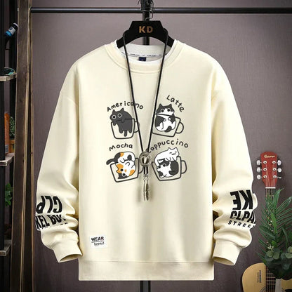 ALVARDE Kahve Desenli Sweatshirt