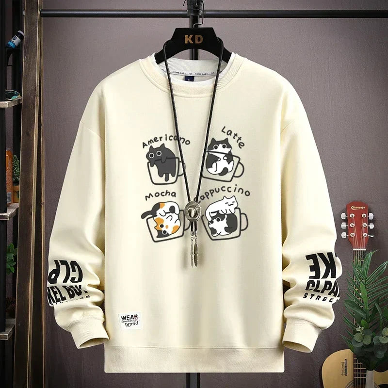 ALVARDE Kahve Desenli Sweatshirt