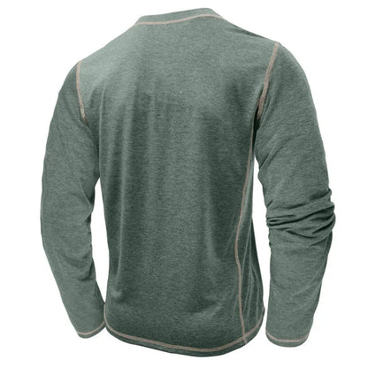 ALVARDE Henley Neck Uzun Kollu T-shirt