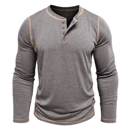 ALVARDE Henley Neck Uzun Kollu T-shirt