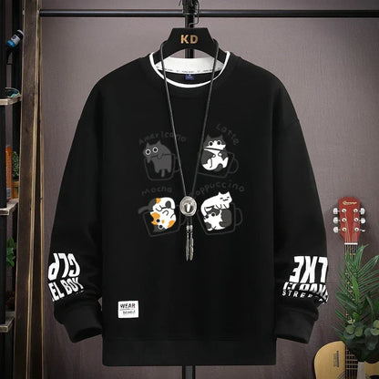 ALVARDE Kahve Desenli Sweatshirt