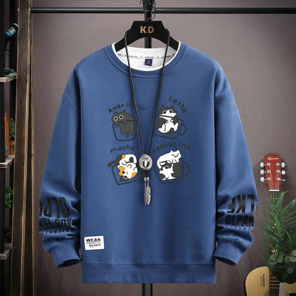 ALVARDE Kahve Desenli Sweatshirt