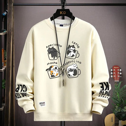 ALVARDE Kahve Desenli Sweatshirt