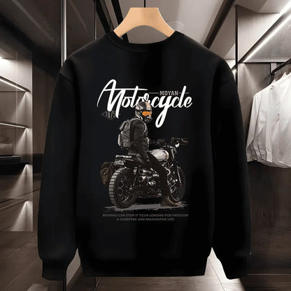 ALVARDE Motorcu Pamuklu Sweatshirt