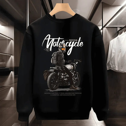 ALVARDE Motorcu Pamuklu Sweatshirt