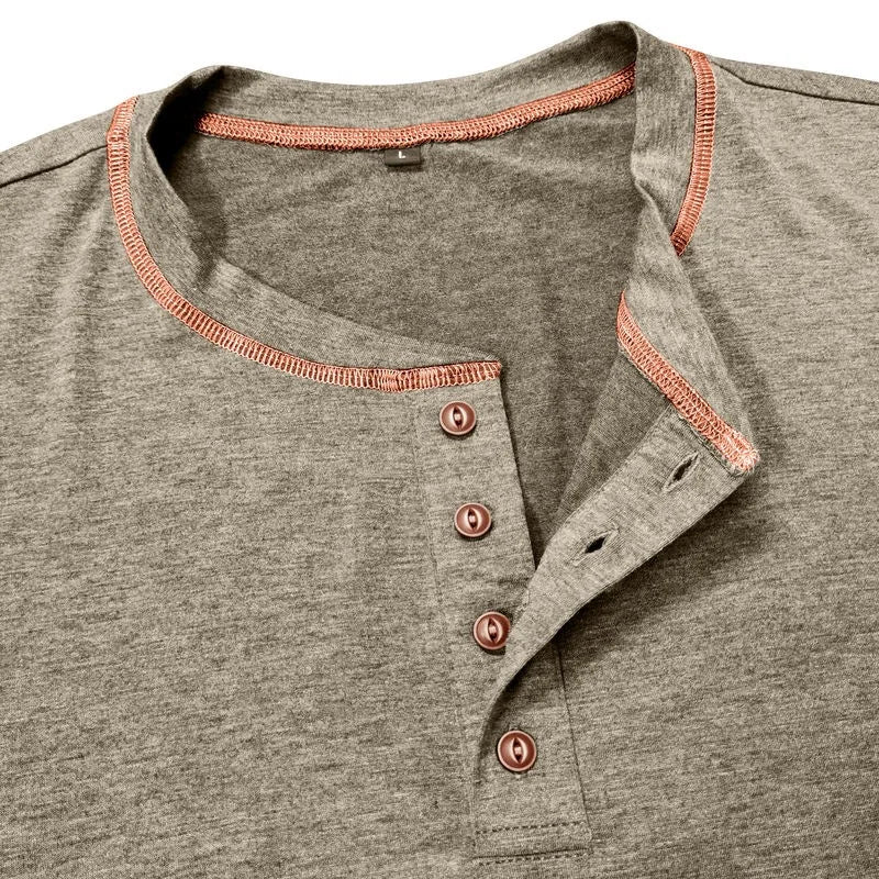 ALVARDE Henley Neck Uzun Kollu T-shirt