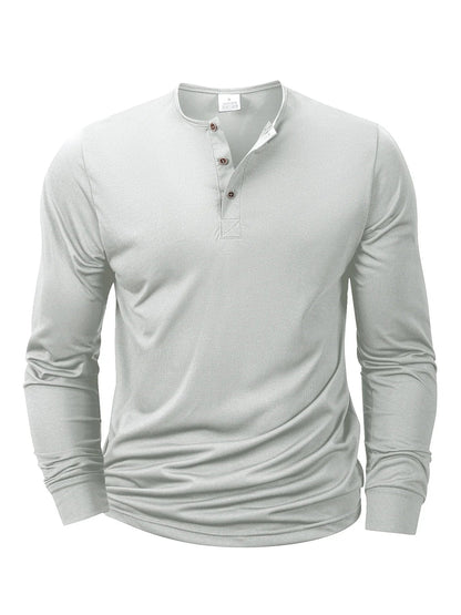 ALVARDE Uzun Kollu Henley T-shirt