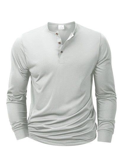 ALVARDE Uzun Kollu Henley T-shirt