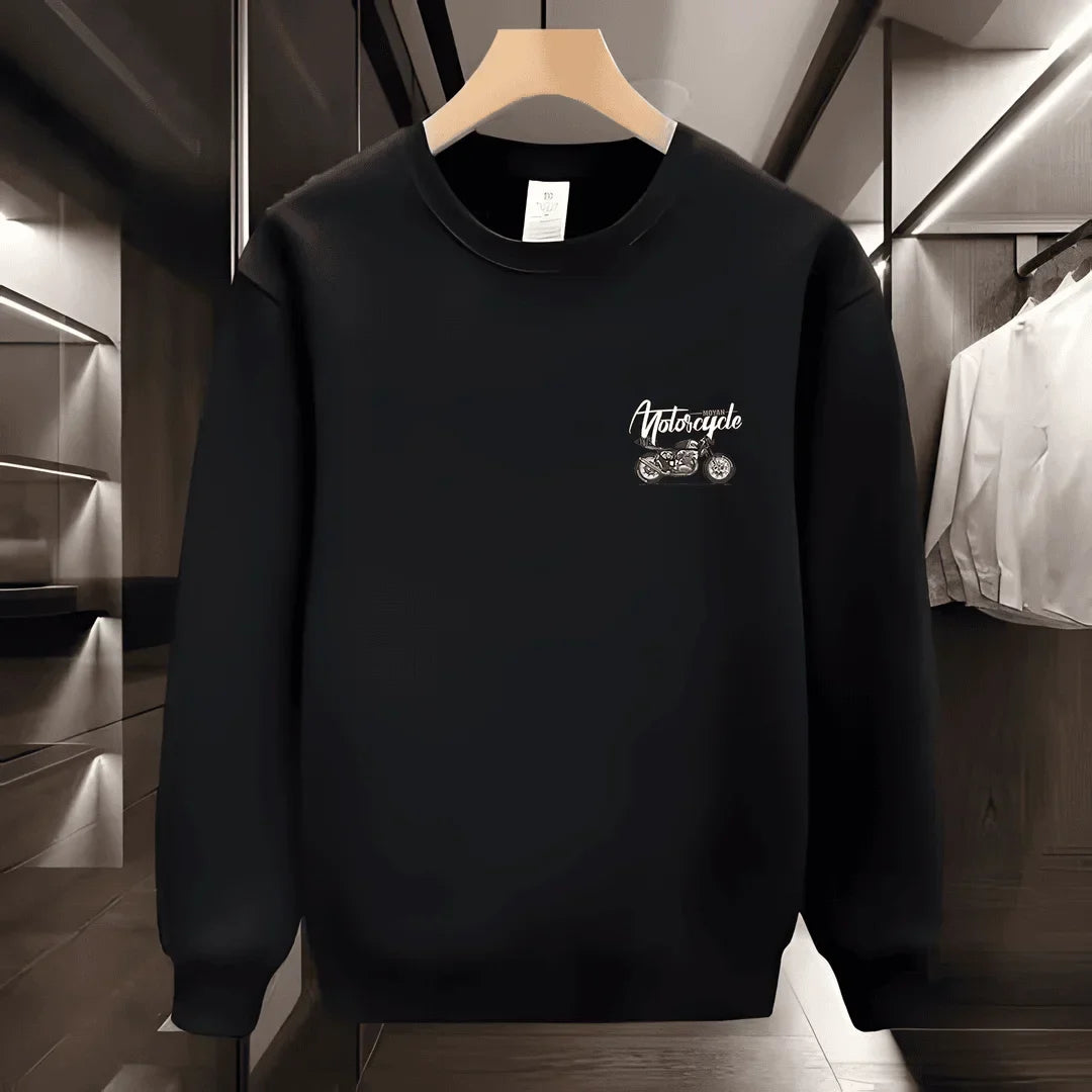 ALVARDE Motorcu Pamuklu Sweatshirt
