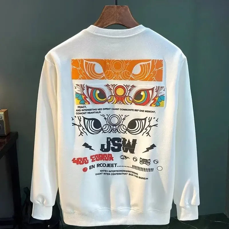 ALVARDE Japan Aslan Figür Baskılı Sweatshirt