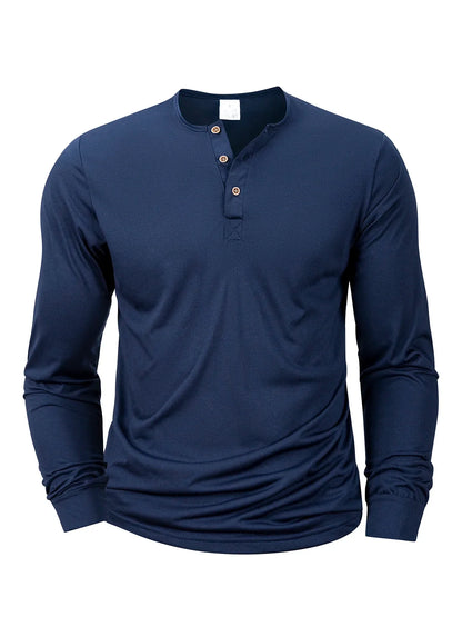 ALVARDE Uzun Kollu Henley T-shirt