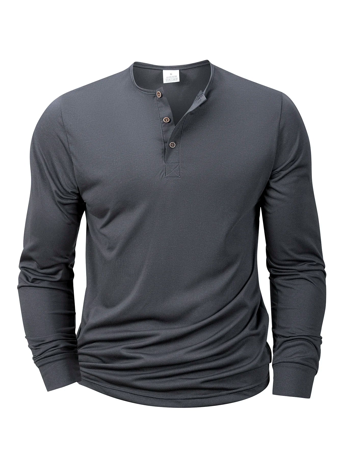 ALVARDE Uzun Kollu Henley T-shirt