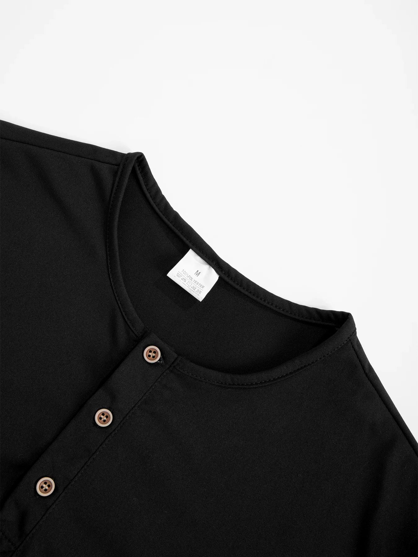 ALVARDE Uzun Kollu Henley T-shirt