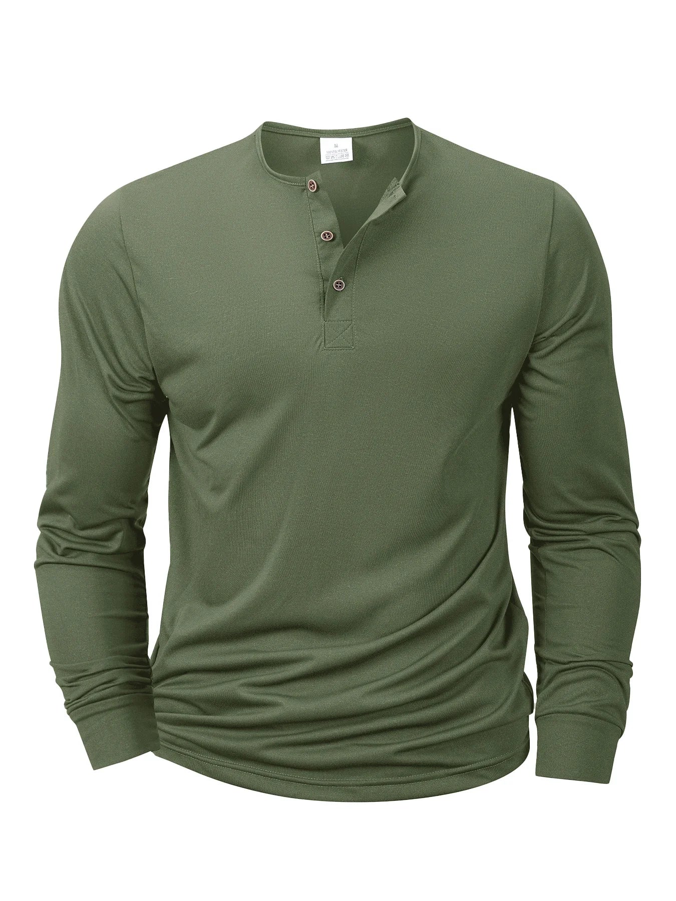 ALVARDE Uzun Kollu Henley T-shirt