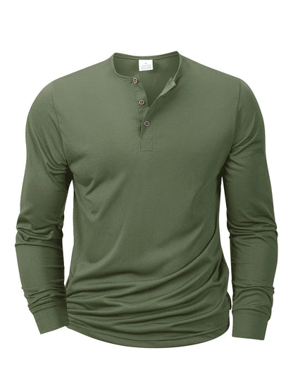 ALVARDE Uzun Kollu Henley T-shirt