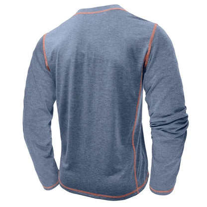 ALVARDE Henley Neck Uzun Kollu T-shirt