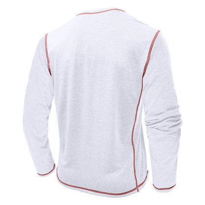 ALVARDE Henley Neck Uzun Kollu T-shirt