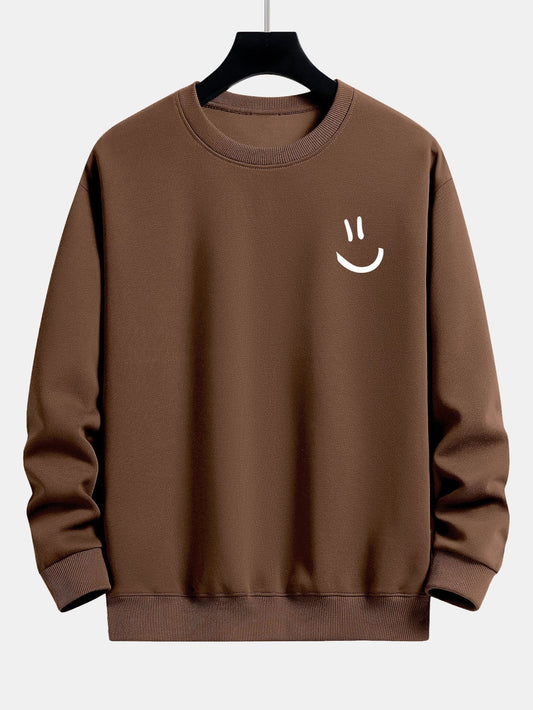 ALVARDE Smiley Face Sweatshirt
