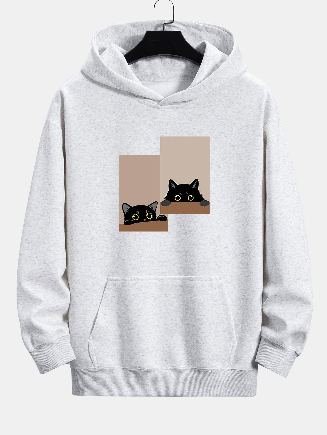 ALVARDE Black Cat Staring Hoodie