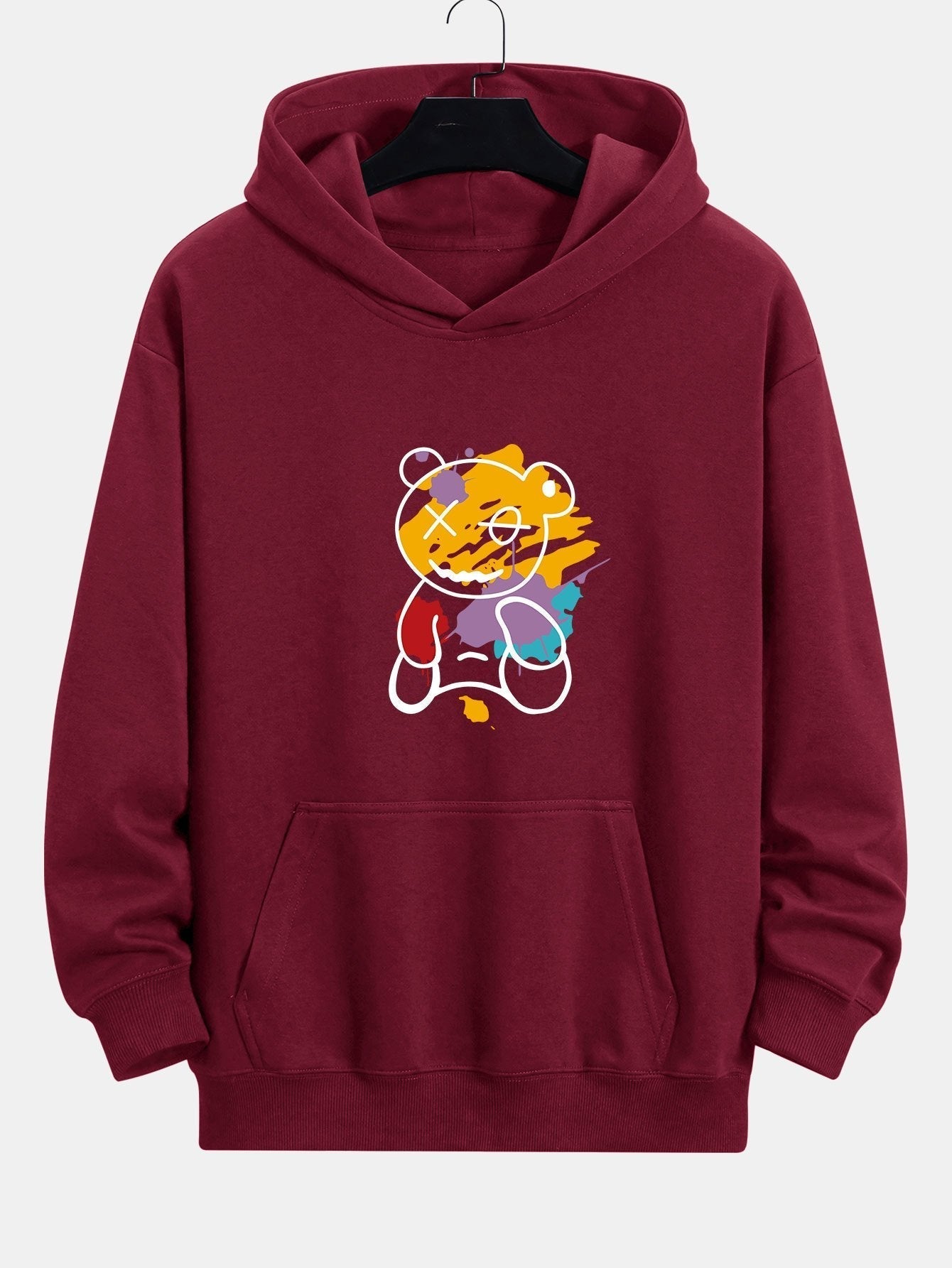 ALVARDE Graffiti Bear Hoodie