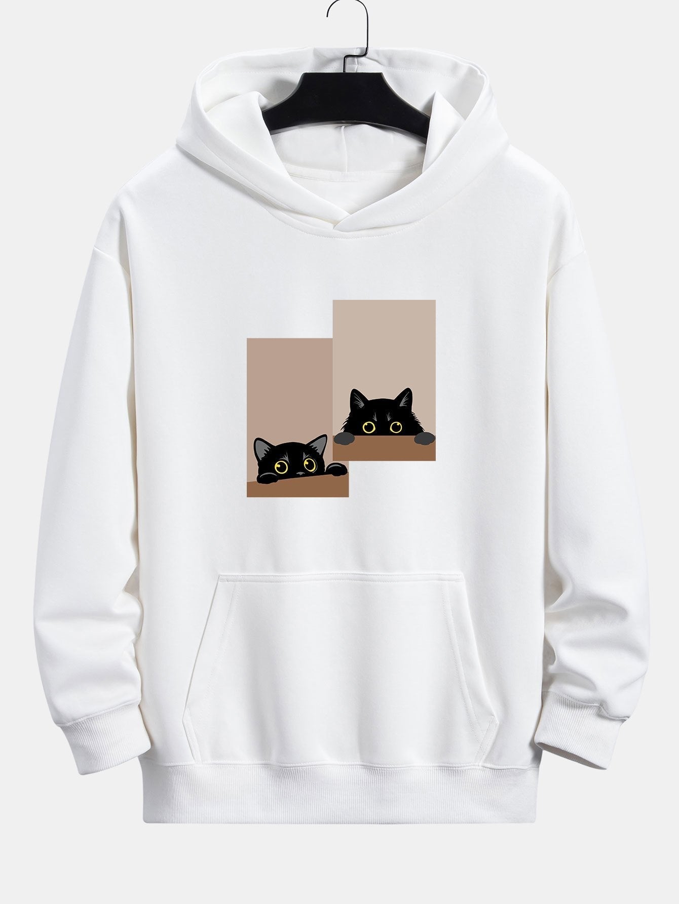 ALVARDE Black Cat Staring Hoodie