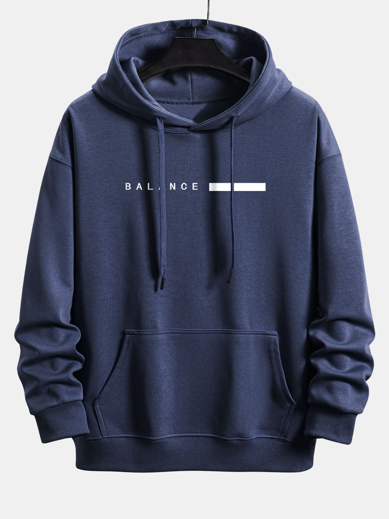 ALVARDE Balance Stripe Print Relax Fit Hoodie